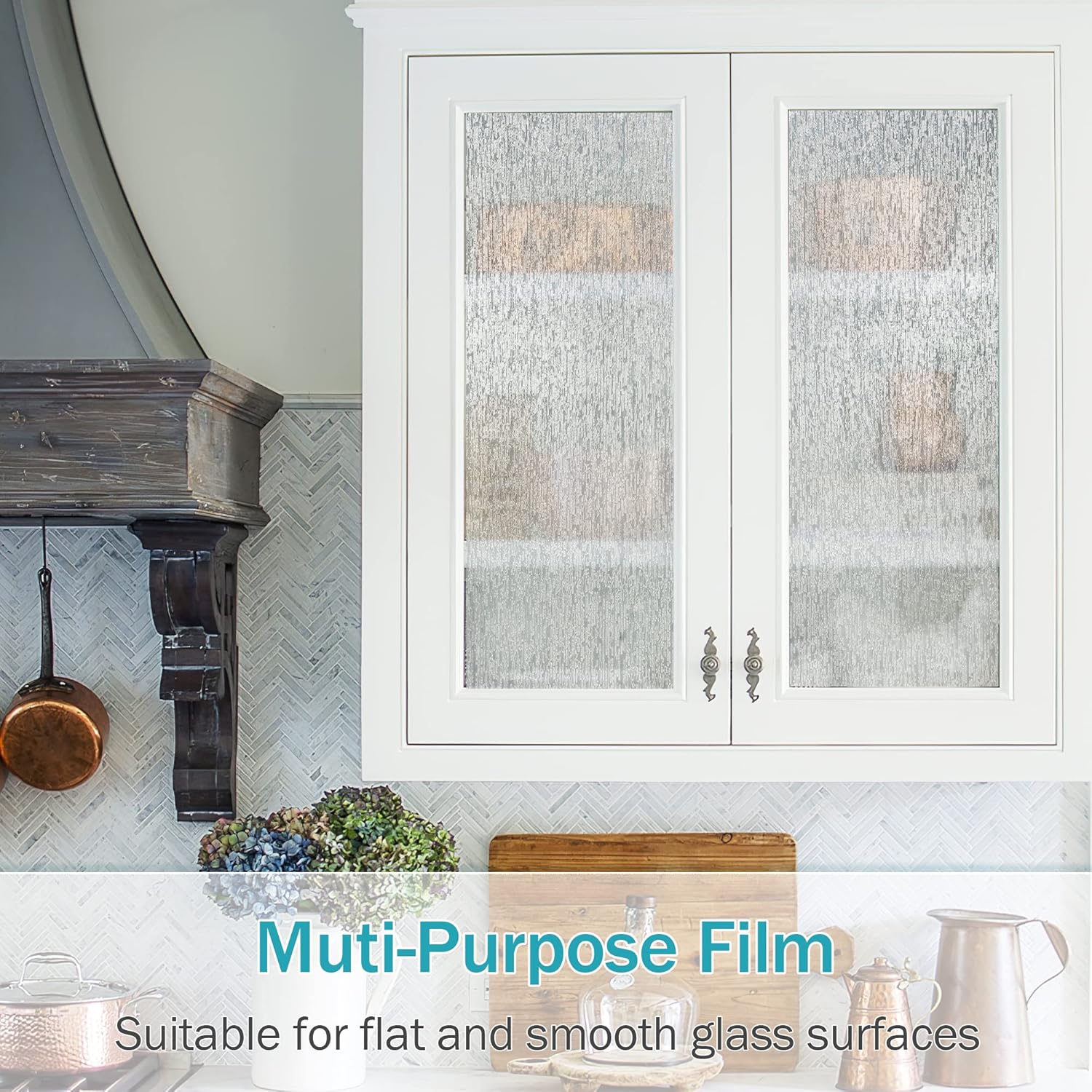 VELIMAX Película de vidrio de lluvia para ventana, privacidad estática para ventana, adhesivo decorativo para el hogar, oficina, protección UV