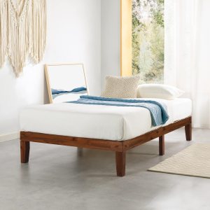 Mellow Naturalista Classic – Cama de plataforma de madera maciza de 12 pulgadas, listones de madera, no necesita somier, fácil montaje, tamaño Mellow Naturalista Classic – Cama de plataforma de madera maciza de 12 pulgadas, listones de madera, no necesita somier, fácil montaje, tamaño