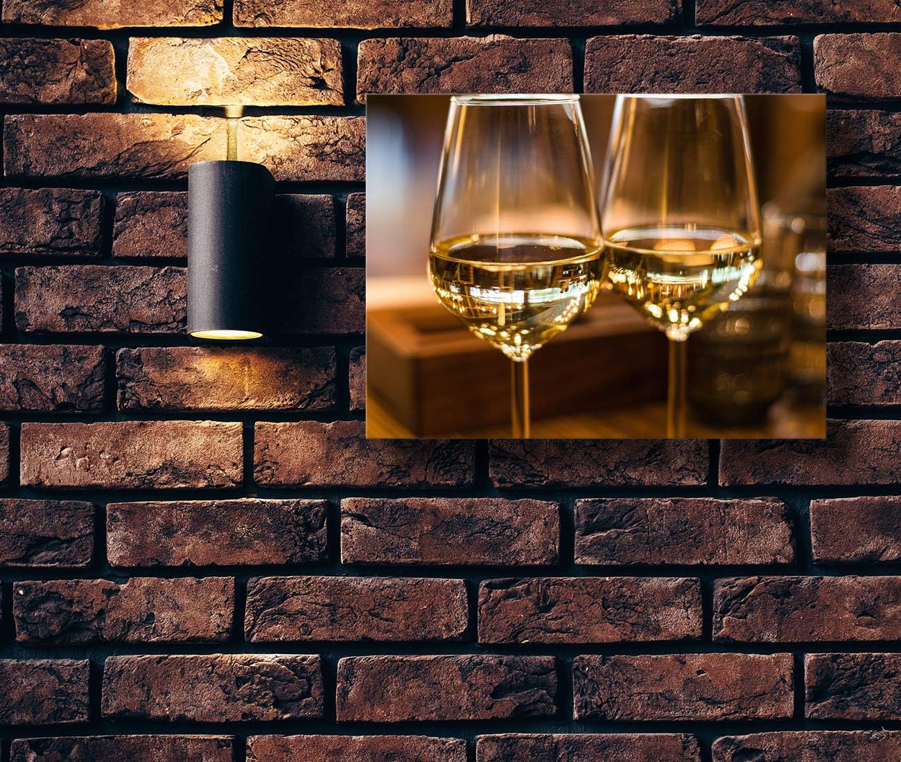 Looife Lienzo decorativo para pared, 48 x 36 pulgadas, decoración de pared de copa de vino de champán envuelta en galería, decoración de pared,