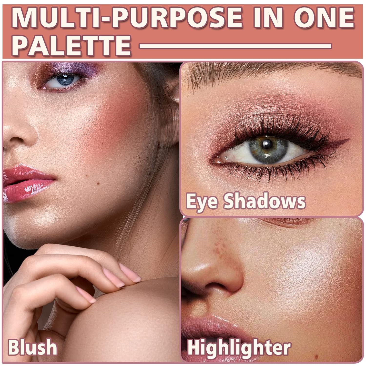 Paleta de sombras de ojos desnudas mate de 12 colores, paleta de sombras de ojos mate, paleta de sombras de ojos neutras brillantes y altamente