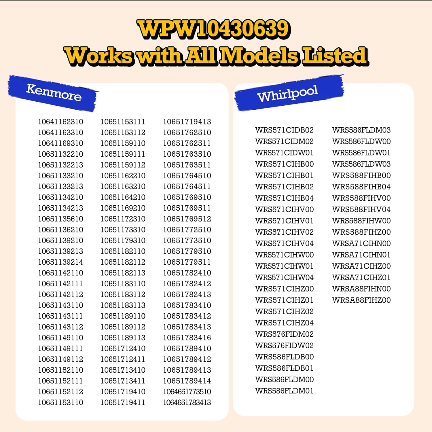 WPW10430639 – Estante para puerta de refrigerador compatible con Whirlpool Kenmore, contenedor para puerta de congelador W10430639 W10324876