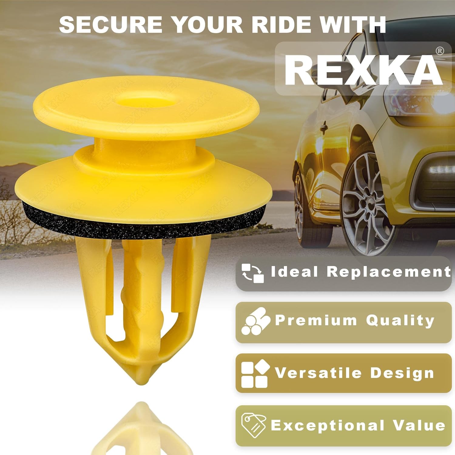Rexka 10 clips de retención para panel de moldura de puerta compatibles con GM 11610606 Chevrolet Cruze Equinox Silverado 1500 GMC Sierra 1500