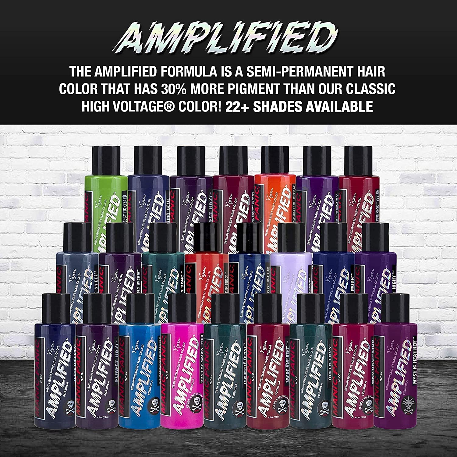MANIC PANIC Enchanted Forest – Tinte para el cabello semipermanente, amplificado, verde azulado profundo, con matices azules para cabello oscuro y