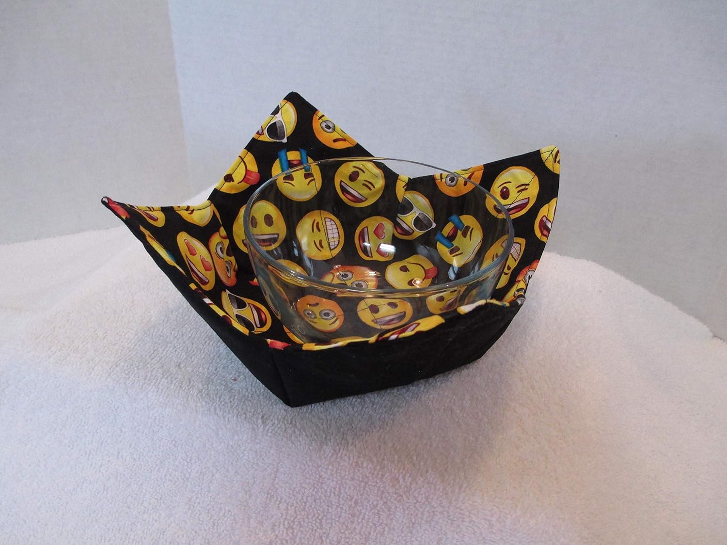 Smiley Face emoji Soup Bowl Cozy