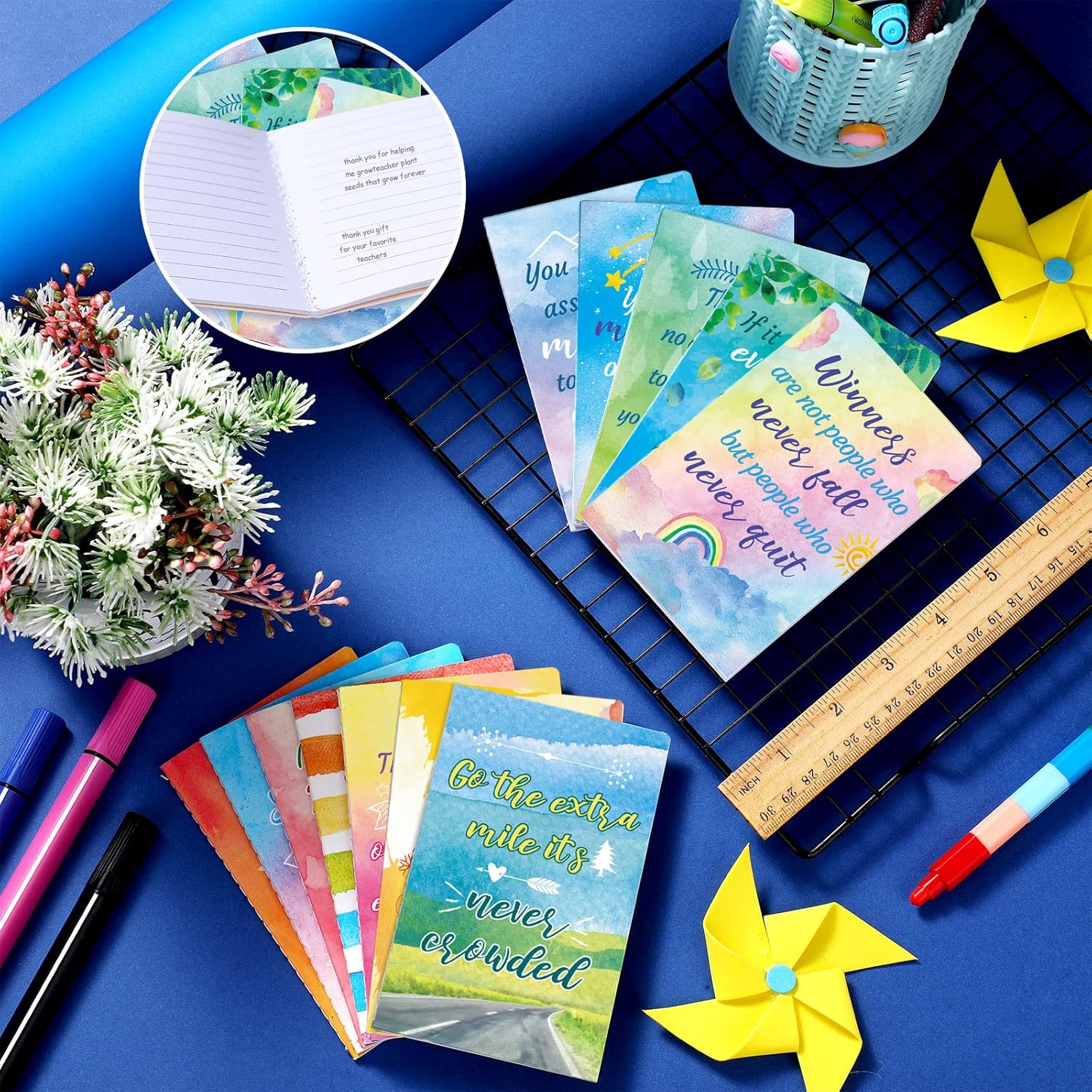 Bloc de notas inspirador, mini cuaderno motivacional, diario de bolsillo pequeño, cuaderno inspirador para escuela, oficina, viajes, suministros de