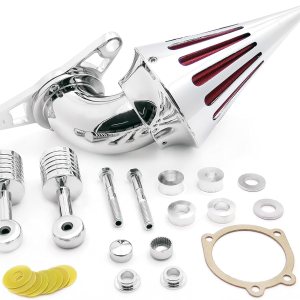 AfterMokit – Filtro de aire con punta de cono para Dyna Wide Glide 1999-2007 Road King 1999-2007 Fat Boy 2000-2007, cromado AfterMokit – Filtro de aire con punta de cono para Dyna Wide Glide 1999-2007 Road King 1999-2007 Fat Boy 2000-2007, cromado