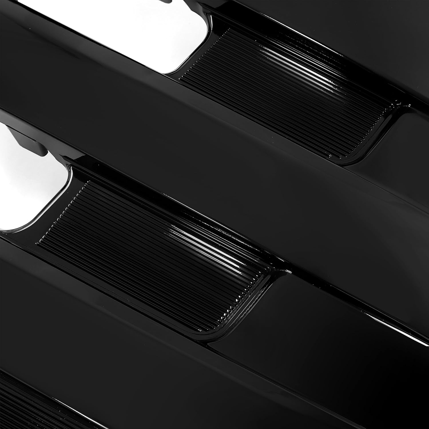 HECASA Parachoques delantero compatible con 2011-2018 Hino 238 258 268 338 parrilla principal horizontal billet pintada negro