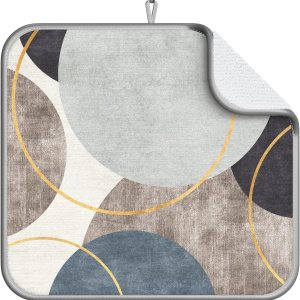 Tapete de secado de platos, tapete de secado de microfibra de estilo mármol de 16 x 18 pulgadas para encimera de cocina, almohadilla absorbente para Tapete de secado de platos, tapete de secado de microfibra de estilo mármol de 16 x 18 pulgadas para encimera de cocina, almohadilla absorbente para