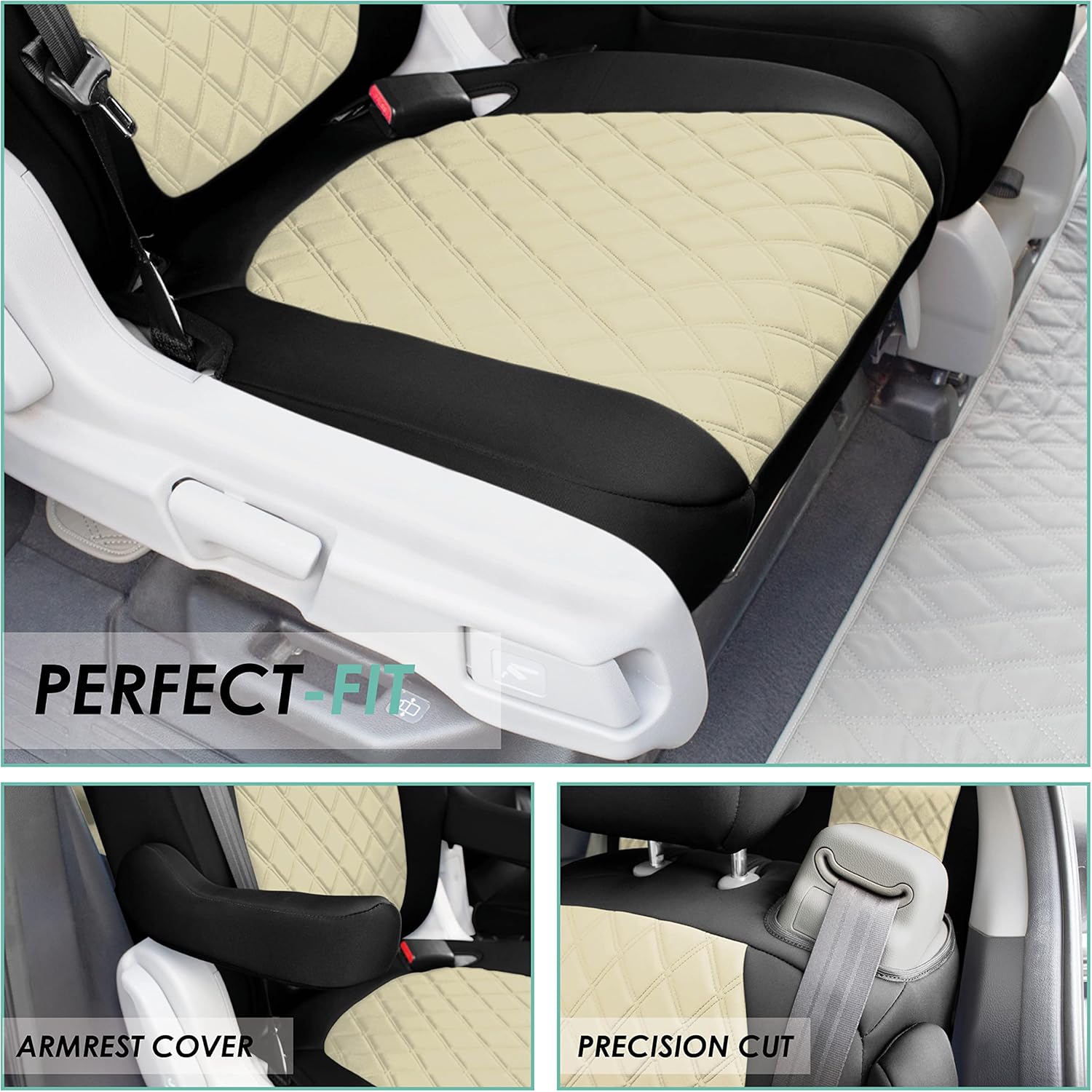 FH Group Fundas de asiento de ajuste personalizado para Honda Odyssey 2018-2023, fundas de asiento de automóvil, fundas de asiento de neopreno,