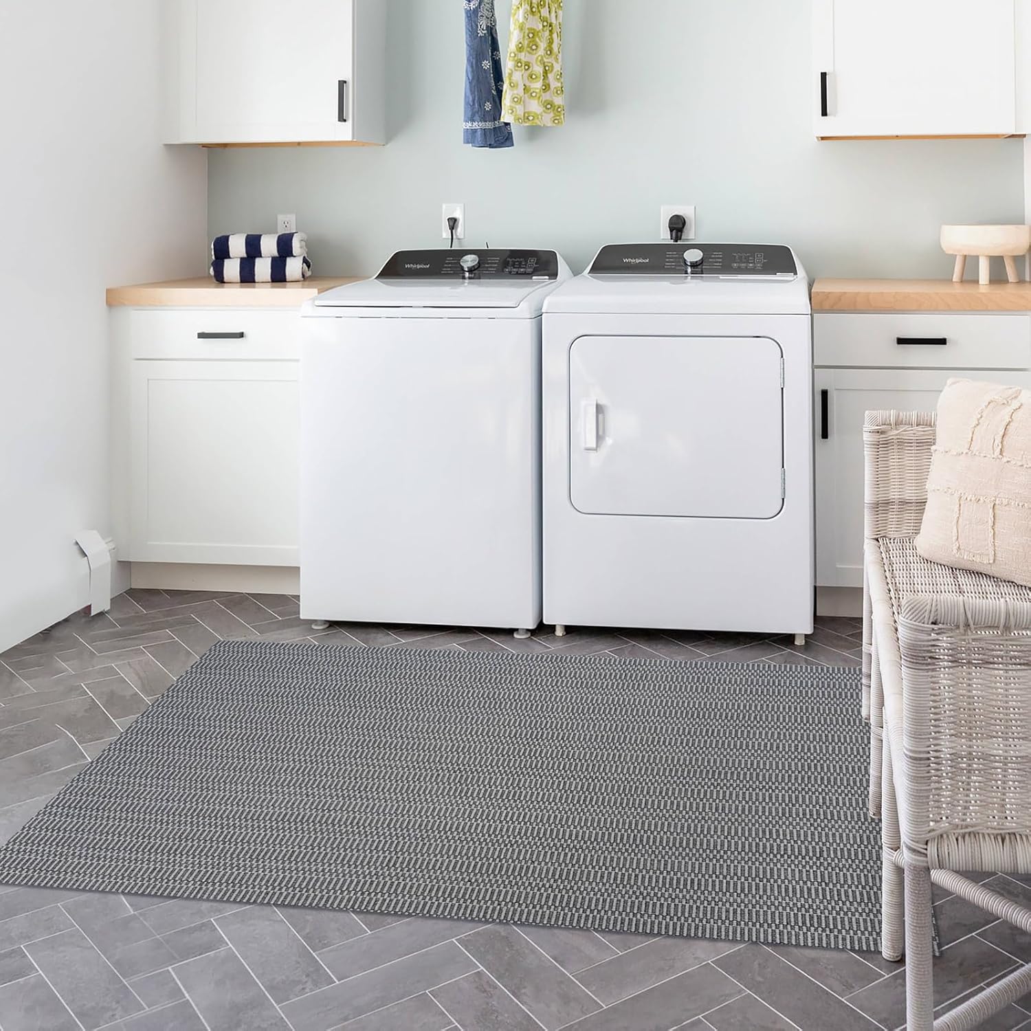 KOZYFLY Alfombra de área lavable de 3 x 5 pies, estilo bohemio, tapete para puerta de interior, alfombra de cocina con respaldo de goma, alfombra de