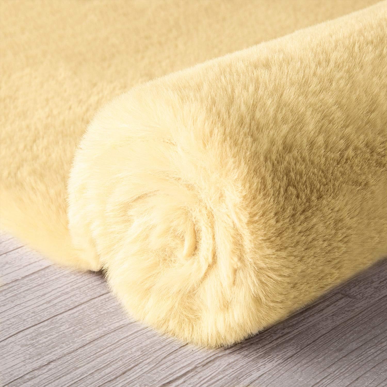 Ashler – Funda de piel de conejo sintética para silla, funda para sofá, alfombra pequeña para suelo de habitación, sofá, sala de estar, color