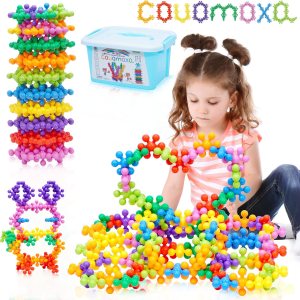 COUOMOXA Juego de 120 piezas de bloques de construcción entrelazados con clip, juguete educativo STEM temprano para niños y niñas de 3, 4, 5, 6, 7, COUOMOXA Juego de 120 piezas de bloques de construcción entrelazados con clip, juguete educativo STEM temprano para niños y niñas de 3, 4, 5, 6, 7,