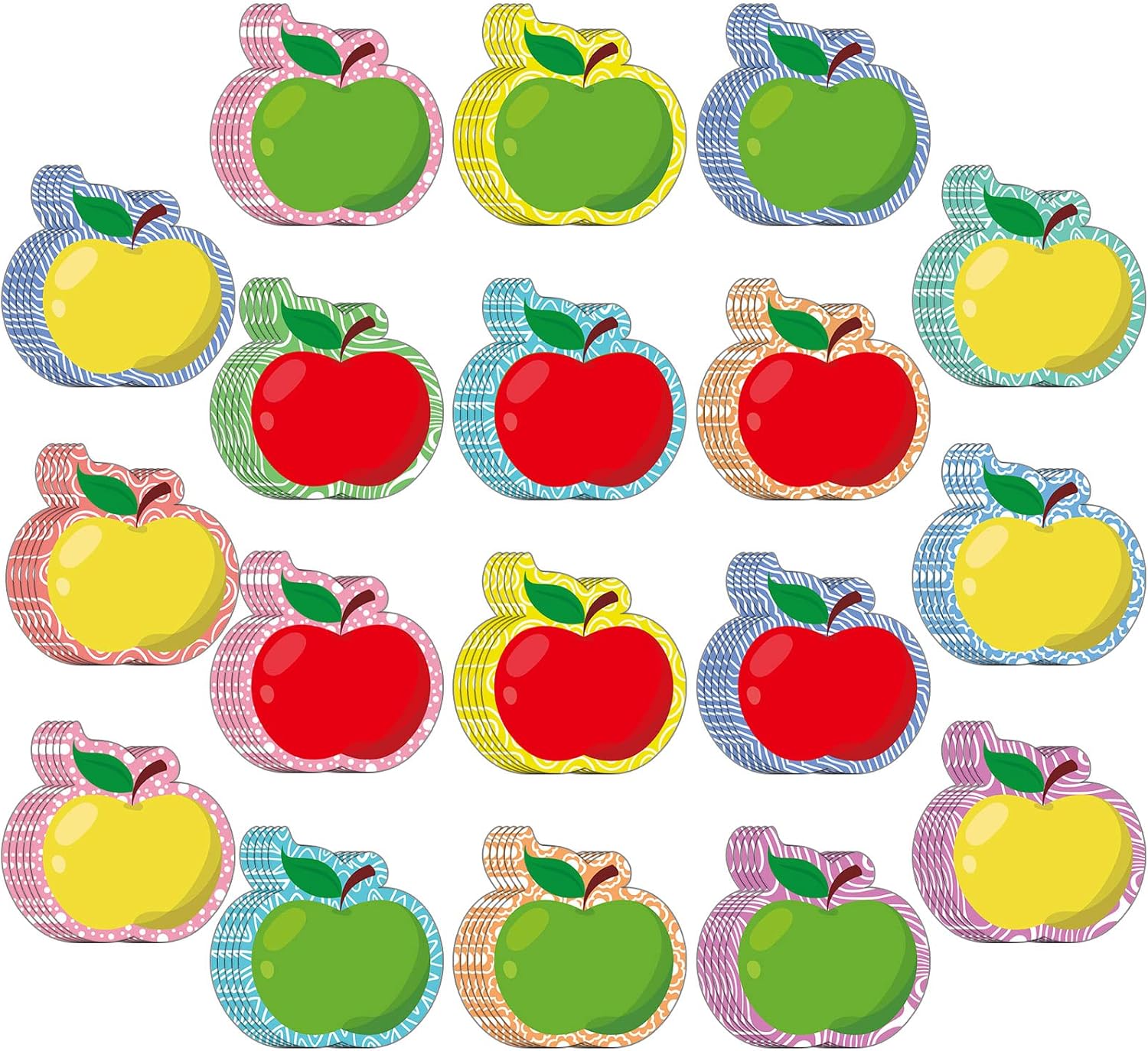 Zonon 90 piezas de recortes de manzana, decoración de tablón de anuncios para oficina, aula, fiesta, tablón de anuncios, pizarra de pared,