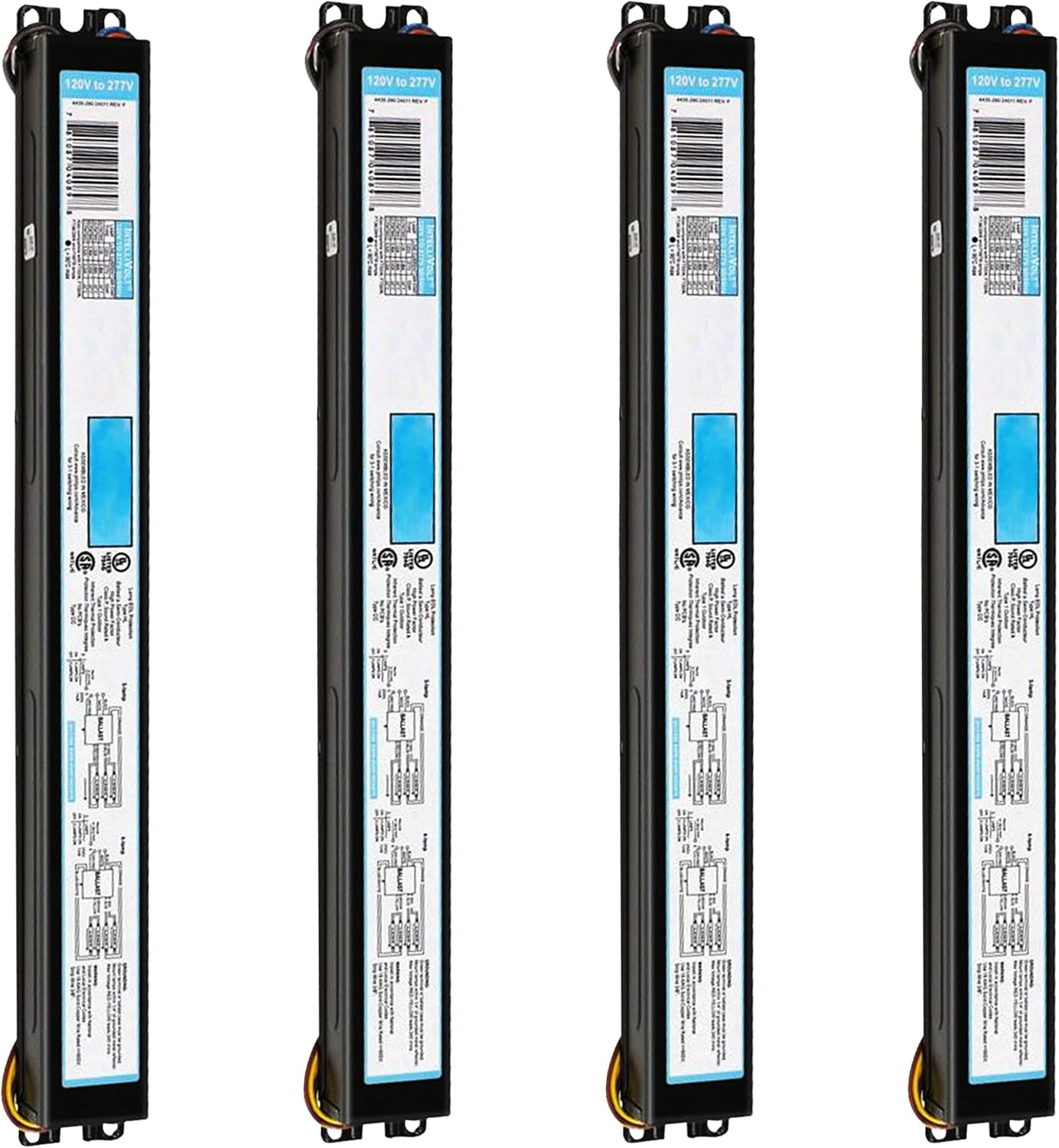 OHLECTRIC Repuesto para ICN-4S54-90C-2LS-G 4 lámparas  Balasto electrónico fluorescente T5  120-277 voltios  Inicio instantáneo  Balastos estándar y