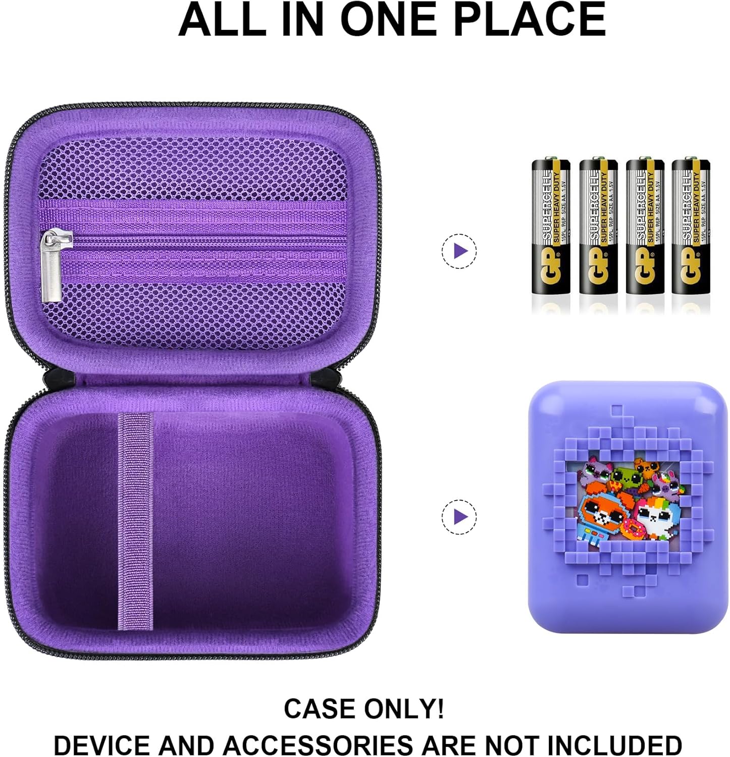 Estuche rígido de transporte para Bitzee Interactive Toy Digital Pet, regalos para entusiastas de mascotas virtualesniñas y niños, funda protectora