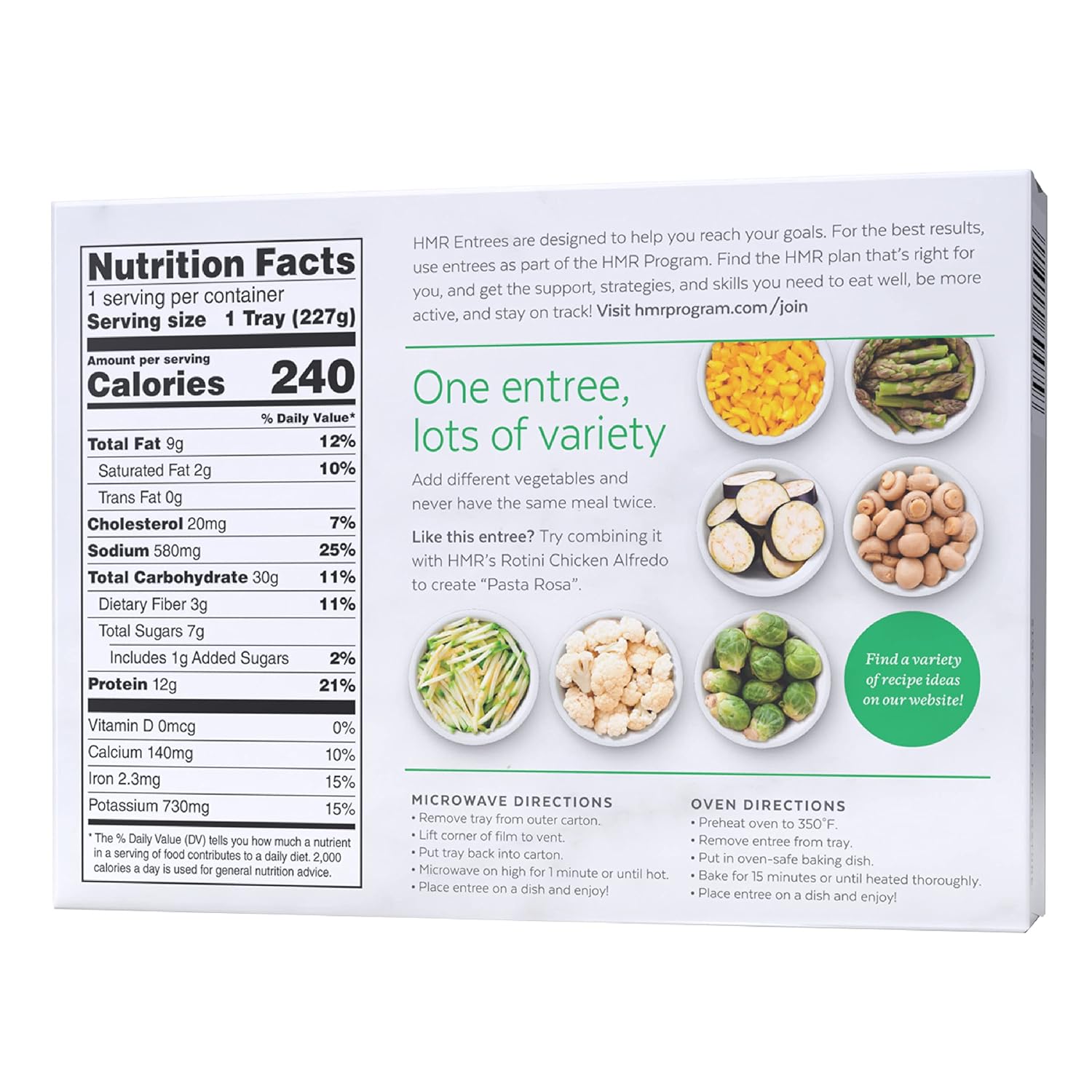 HMR Penne Pasta con albóndigas Entrée  Almuerzo o cena preenvasados para apoyar una alimentación saludable  Listo para comer  0.44 oz de proteína