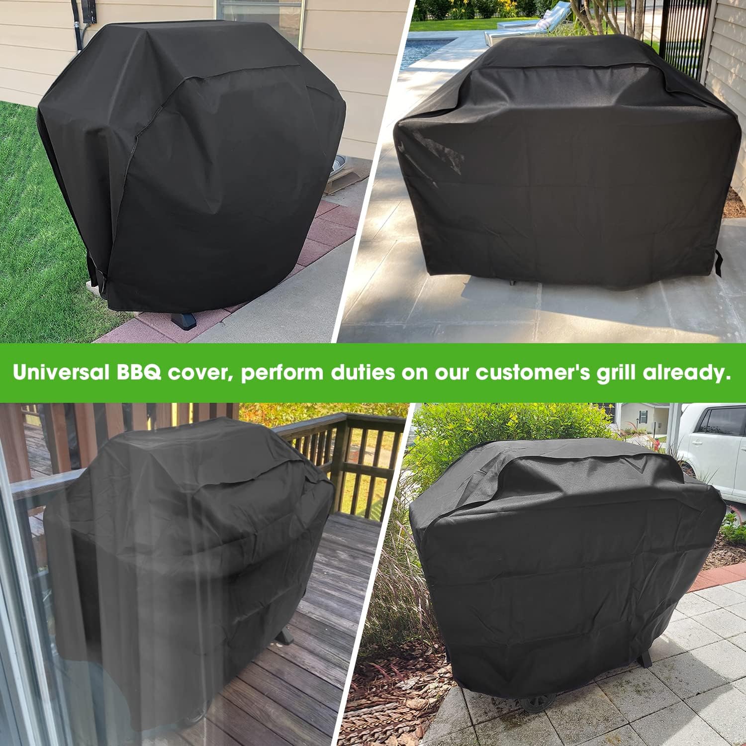 Funda para parrilla de 60 pulgadas, resistente e impermeable, resistente a la decoloración, protección para todo tipo de clima, para Weber, Char