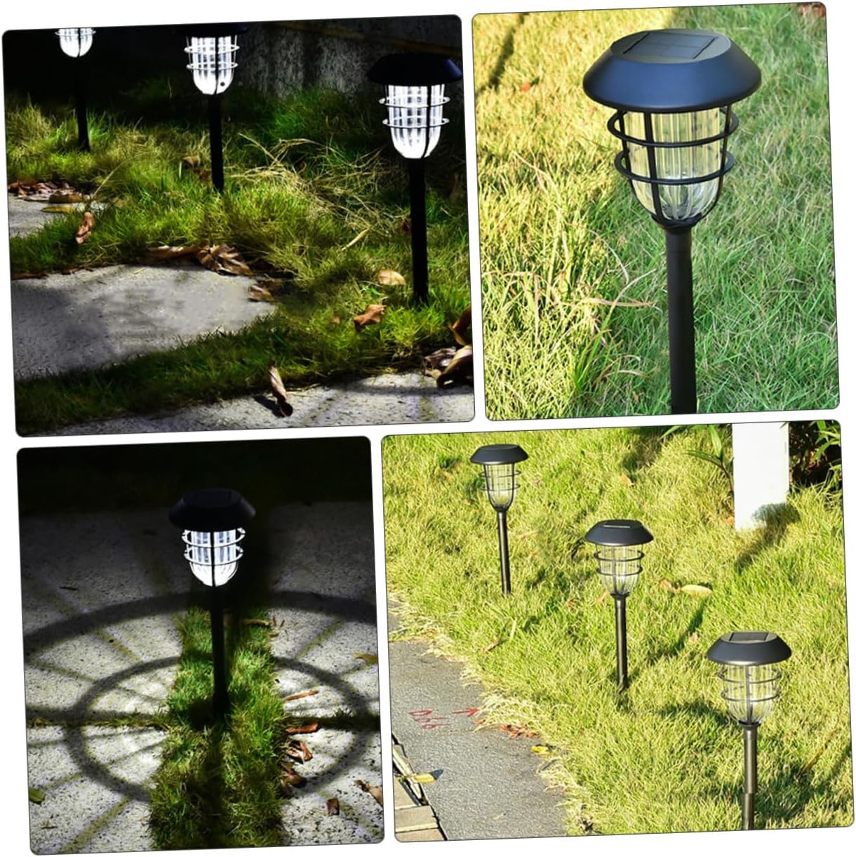Angoily 1 unid luz solar de jardín luz solar antorcha luz pasarela cubierta lámpara entrada enchufe luz noche tierra inserción lámpara patio luces