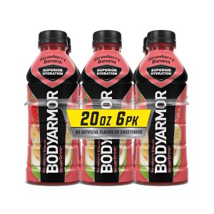 BODYARMOR – Bebida deportiva, fresa y plátano, sabores naturales con vitaminas, electrolitos ricos en potasio, perfecta para deportistas, 20 onzas BODYARMOR – Bebida deportiva, fresa y plátano, sabores naturales con vitaminas, electrolitos ricos en potasio, perfecta para deportistas, 20 onzas