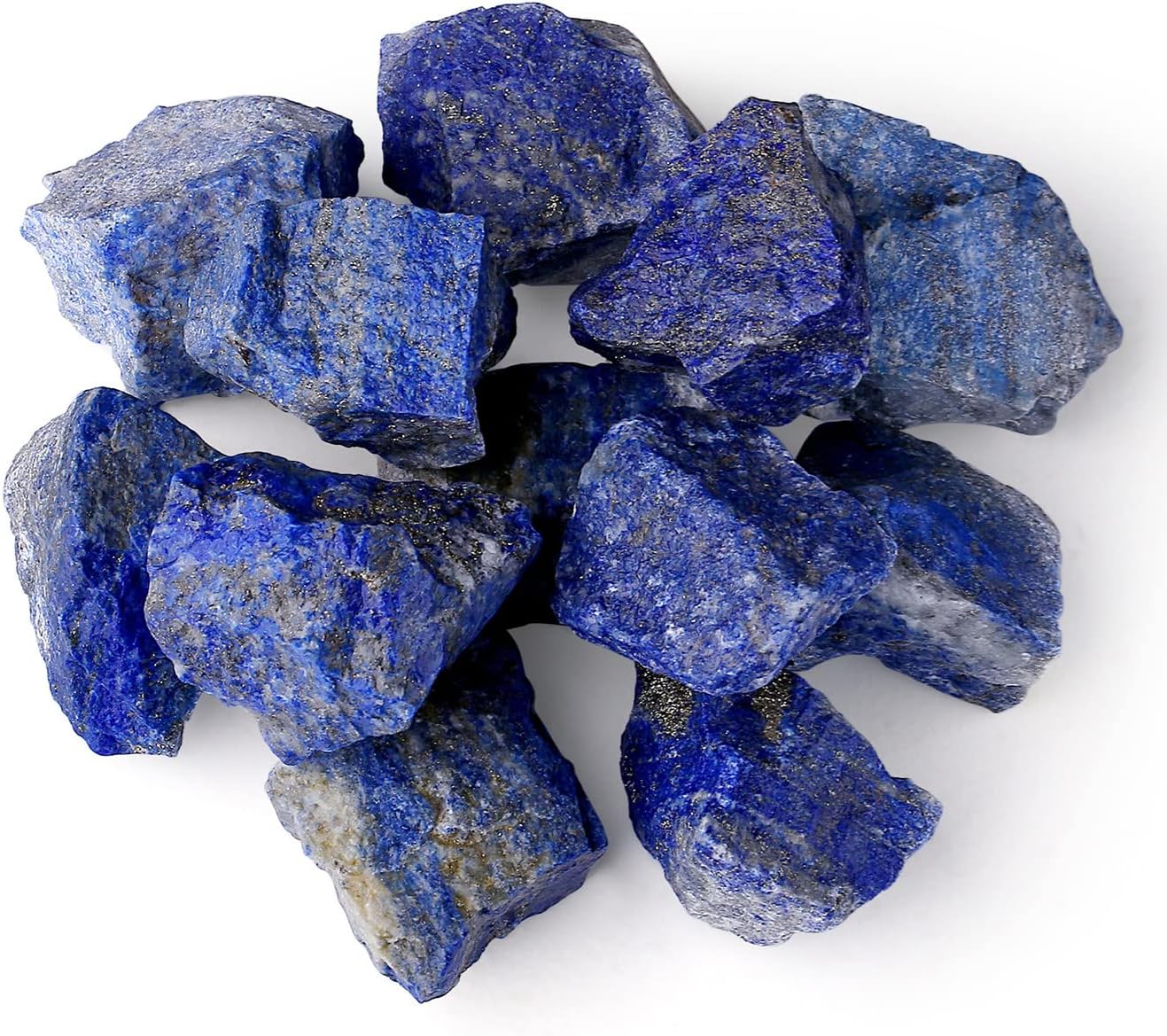 Piedras naturales de lapislázuli de 1 libra y 2 pulgadas, cristales crudos grandes, piedras preciosas curativas a granel para curación de reiki,