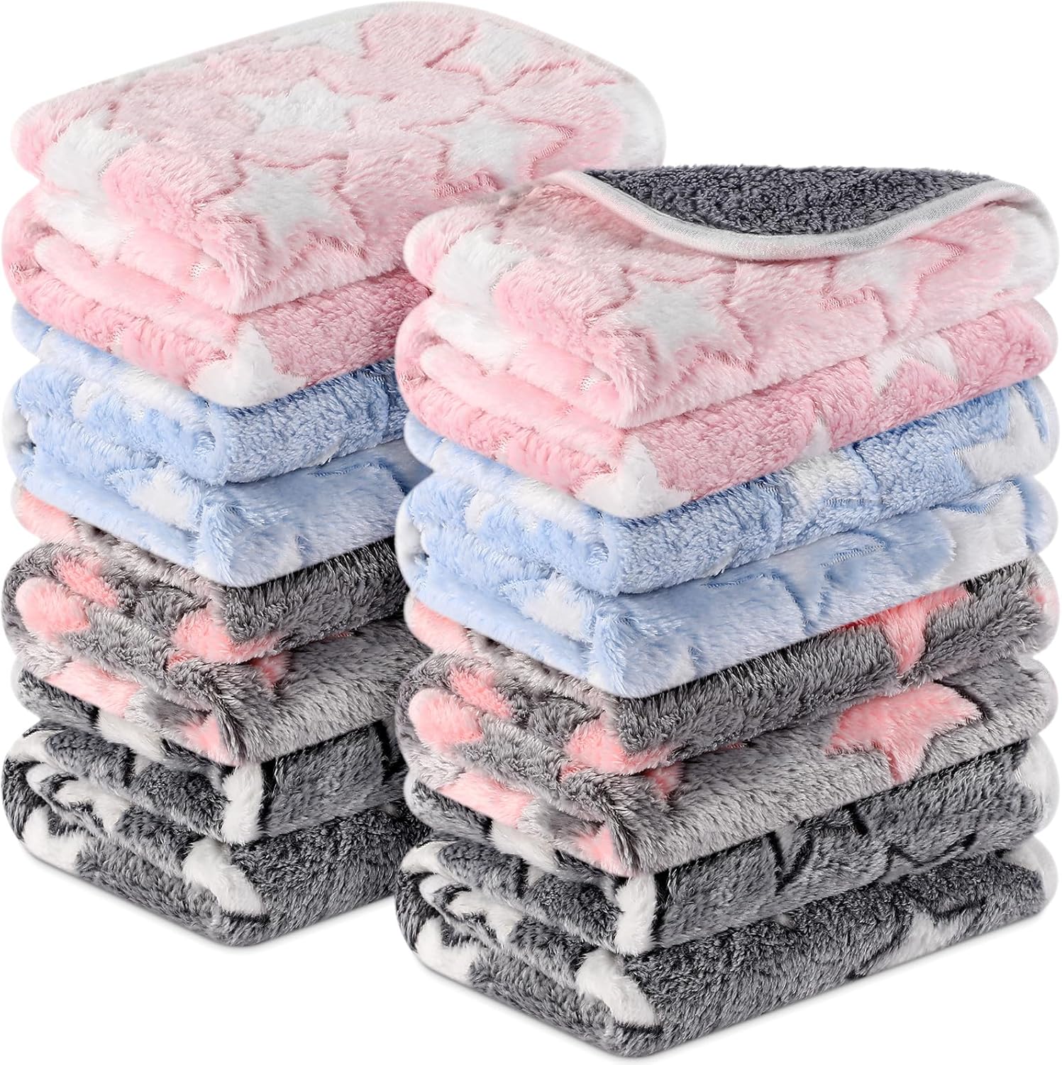 8 piezas de ropa de cama de conejillo de indias a granel, mantas impermeables de franela de animales pequeños, ropa de cama absorbente y