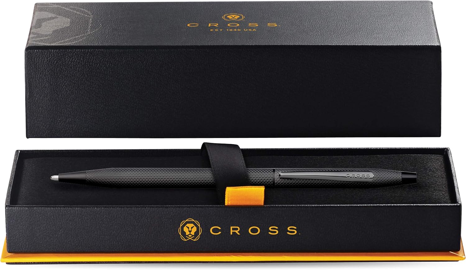 Cross Classic Century – Bolígrafo recargable, punta media, incluye caja de regalo de calidad prémium, negro cepillado