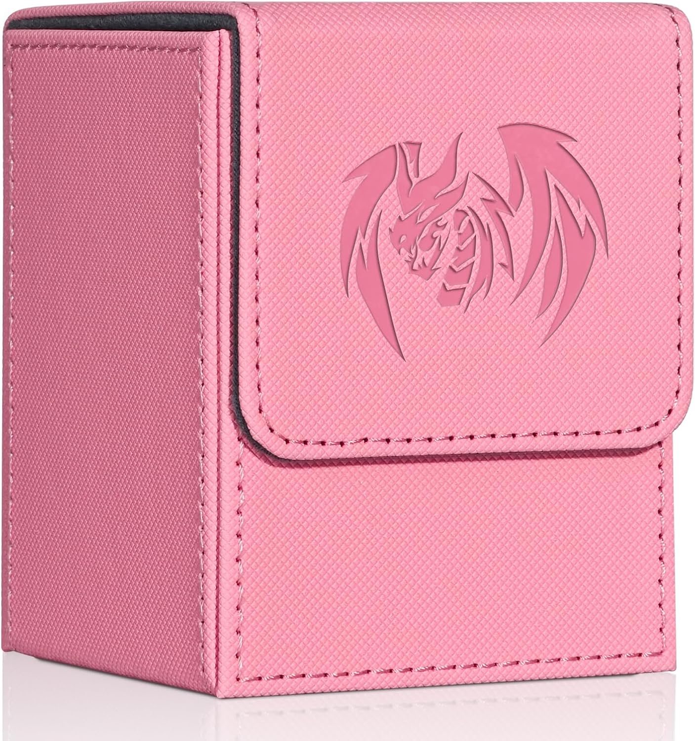 UAONO Caja de cartas para tarjetas Yugioh MTG, más de 100 fundas con 2 divisores para TCG CCG, caja de almacenamiento de tarjetas de piel sintética