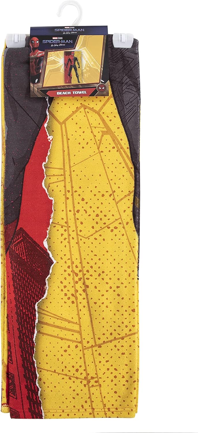 Northwest Toalla de playa Spider-Man, 30 x 60 pulgadas, rojo dorado Rip