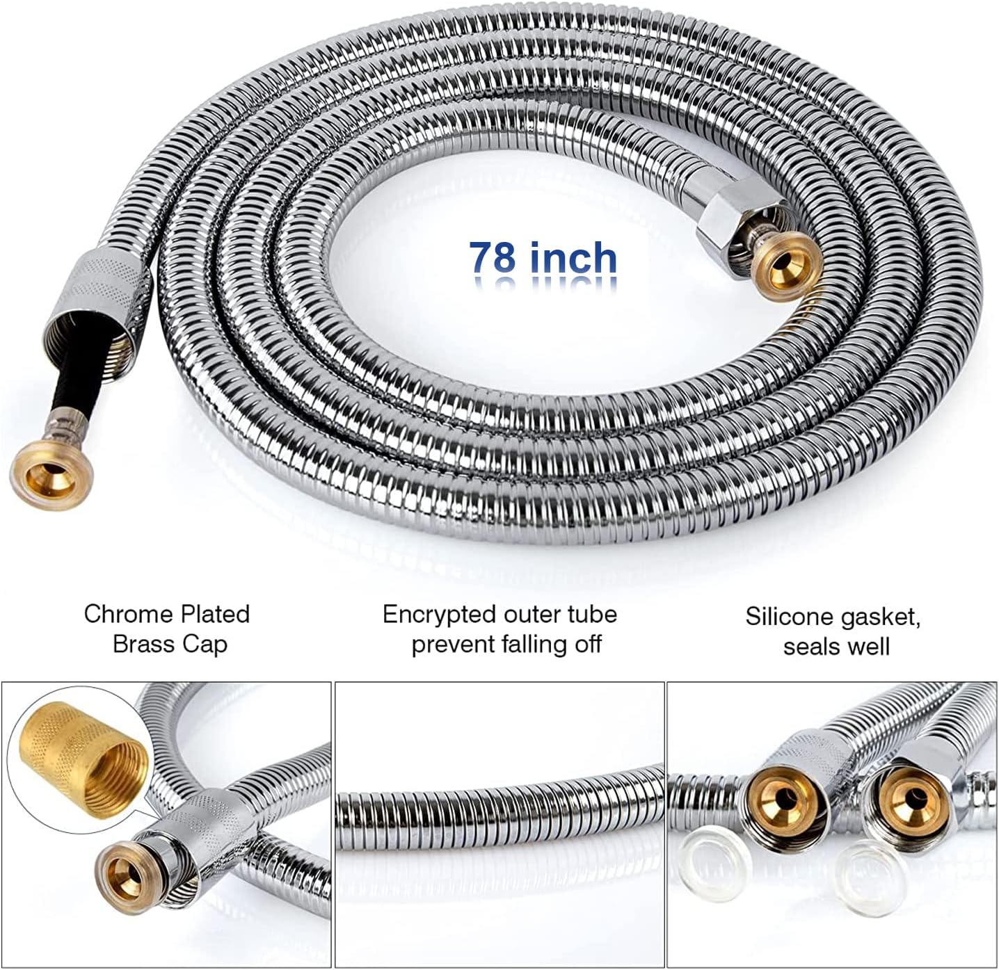 Cabezal de ducha, cabezal de ducha de lluvia con mano, cabezal de ducha de acero inoxidable de alta presión de 6 pulgadas, combo de ducha de mano de