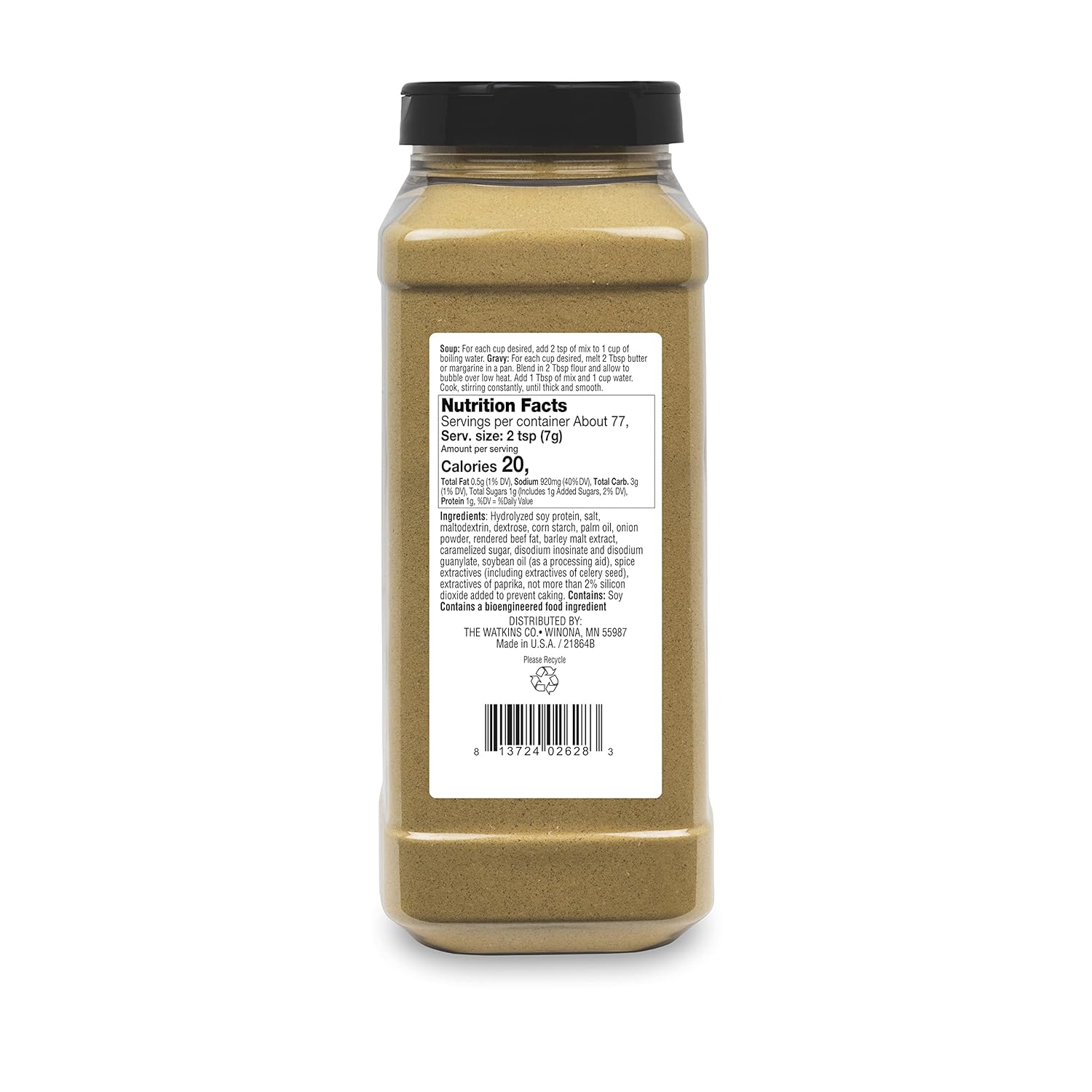 Watkins Base de sopa y salsa, carne de res, 19 onzas, 1 unidad