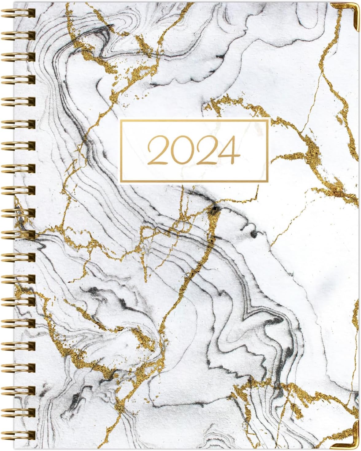 Agenda 2024 de tapa dura (noviembre de 2023 a diciembre de 2024) Agenda diaria, semanal, mensual y anual de 8.5 x 11 pulgadas. Marcador, carpeta de