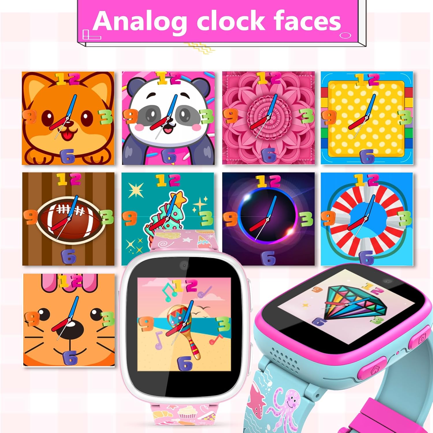 Reloj inteligente para niños, relojes para niños con 15 juegos, 2 cámaras, video, rastreador de hábitos, contador de pasos, 10 historias,