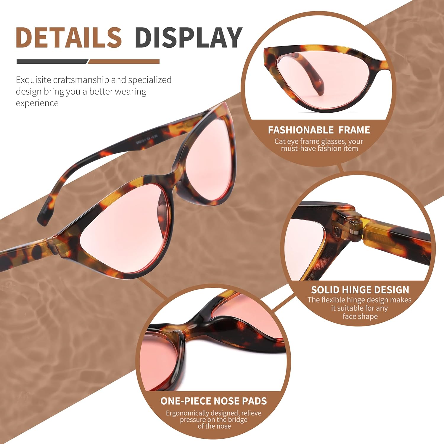 IVNUOYI Paquete de 4 lentes de lectura con bloqueo de luz azul para mujeres, protección UV400, lentes retro para computadora de ojo de gato