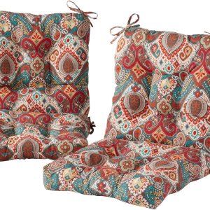 Greendale Home Fashions Juego de cojines para asiento y respaldo de silla, 2 unidades (paquete de 1), desierto pintado Greendale Home Fashions Juego de cojines para asiento y respaldo de silla, 2 unidades (paquete de 1), desierto pintado