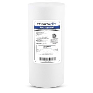 Hydronix SDC-45-1020 Cartucho de filtro de agua de sedimento de polipropileno NSF para toda la casa o comercial 4.5″ x 10″ – 20 micrones Hydronix SDC-45-1020 Cartucho de filtro de agua de sedimento de polipropileno NSF para toda la casa o comercial 4.5″ x 10″ – 20 micrones