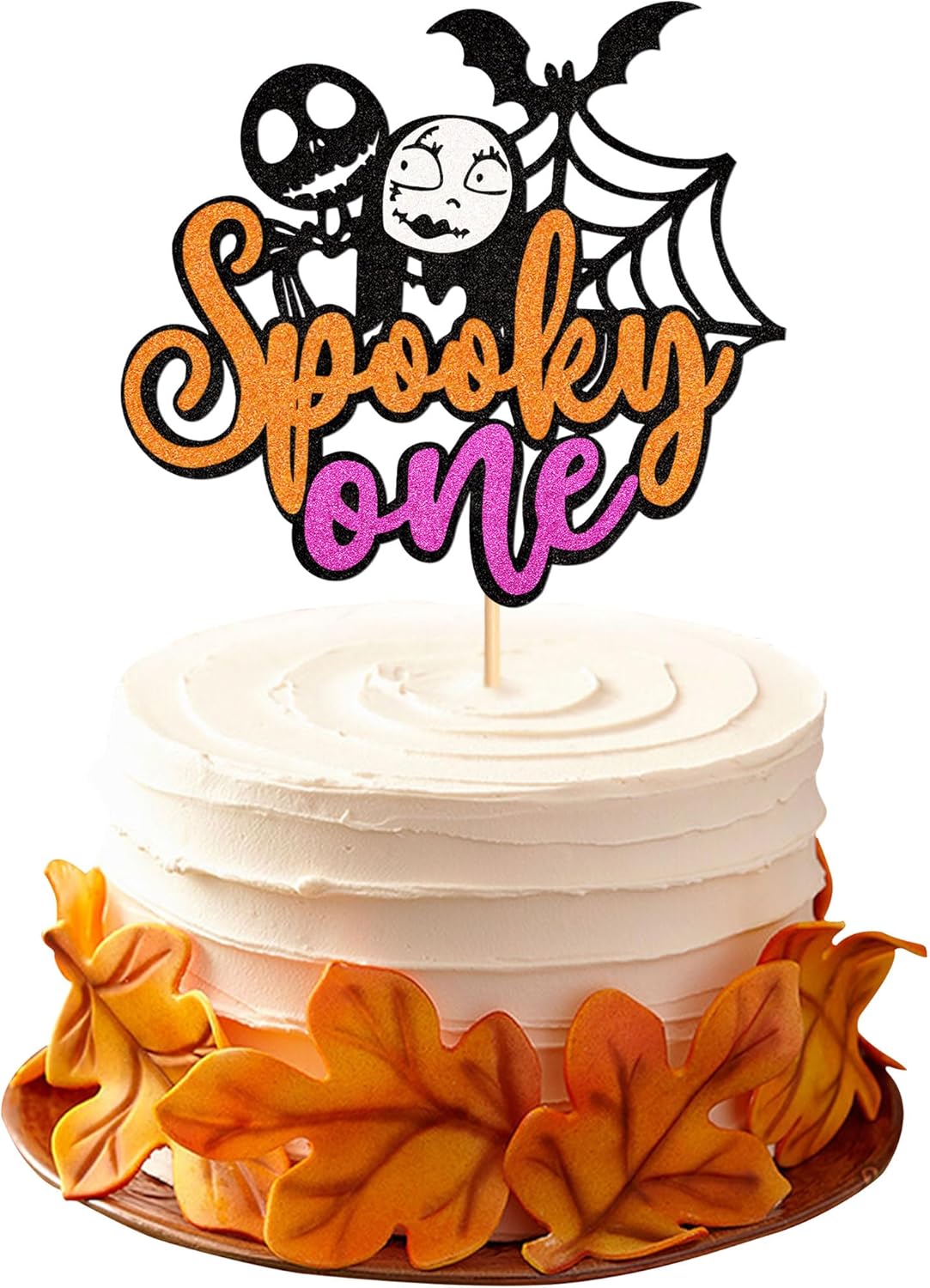 1 decoración espeluznante de Halloween para tartas Batbaby Girl para primer cumpleaños de niña, selección de cupcakes temáticos de Halloween,