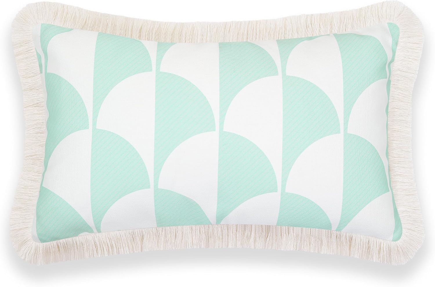 Hofdeco Premium Funda de almohada lumbar para interiores y exteriores, 12 x 20 pulgadas, repelente al agua para patio trasero, sofá, diseño de