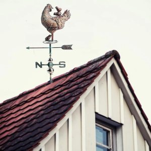 CLYB Gallina de metal con veleta de pollo – Encantadora elegancia de corral con soporte de techo ajustable CLYB Gallina de metal con veleta de pollo – Encantadora elegancia de corral con soporte de techo ajustable