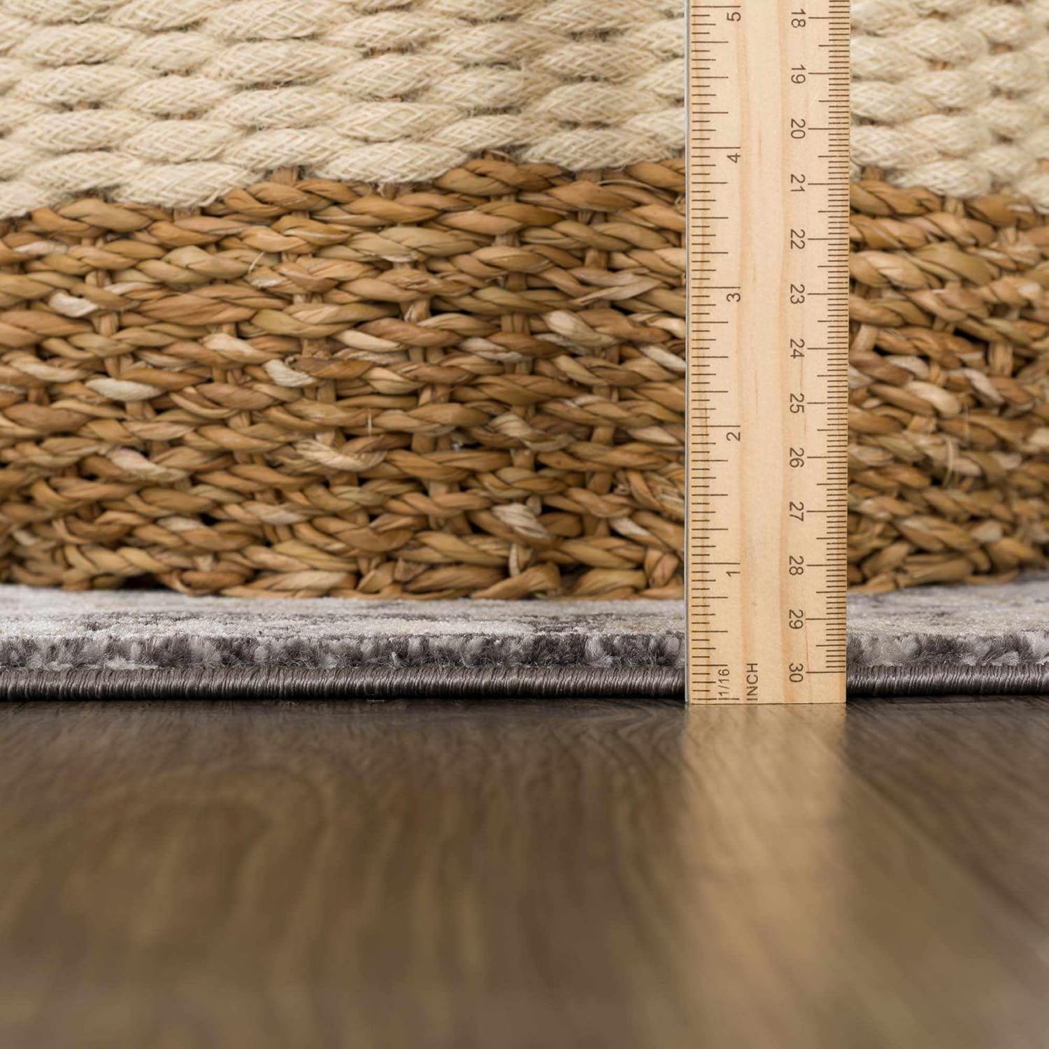Hauteloom Minoa – Alfombra tradicional para sala de estar, dormitorio, color beige, negro, carbón, 8 pies 10 pulgadas x 12 pies