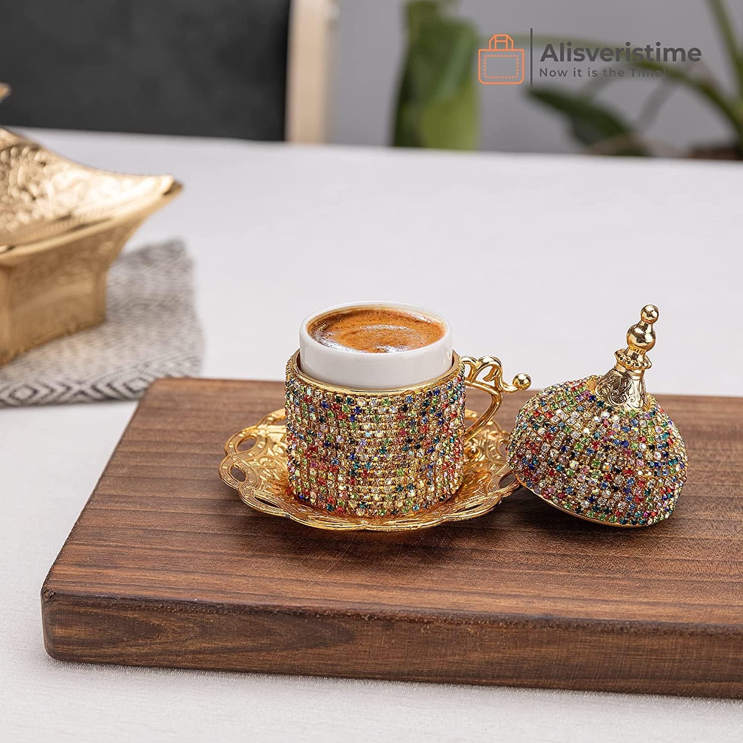 Alisveristime Juego de tazas de café turco, auténtico café turco griego árabe con platillo (mejora tu experiencia de café ahora) (1 unidad) (diseño