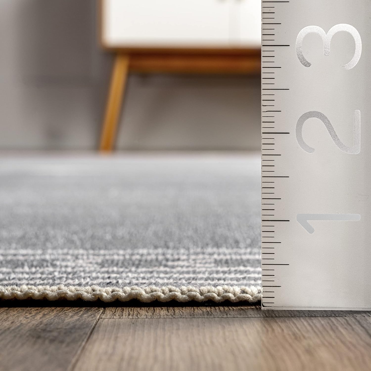nuLOOM Arina – Alfombra tribal simple, lavable a máquina, 5 x 8 pulgadas, color gris