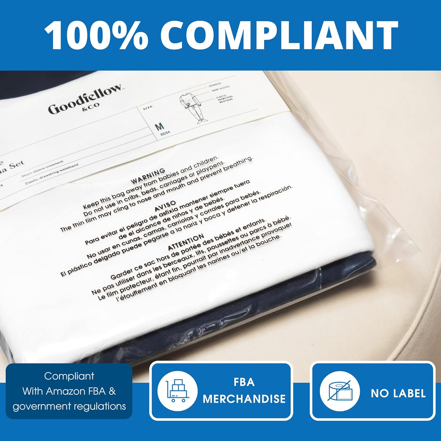Spartan Industrial – Bolsas de polietileno transparente autosellantes de 6 x 9 pulgadas (200 unidades) con advertencia de asfixia para embalaje,