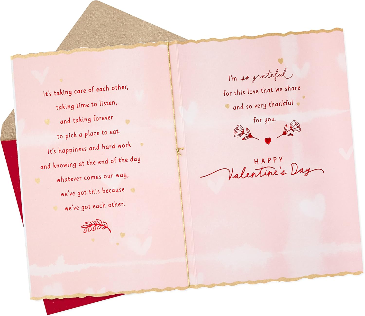 Hallmark Tarjeta de San Valentín para esposa (felicidad y trabajo duro)
