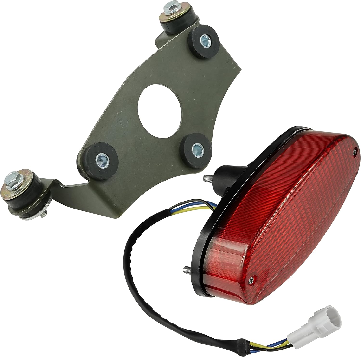 Caltric Soporte de luz trasera de freno trasero compatible con Yamaha Raptor 660R YFM660R 2002-2005