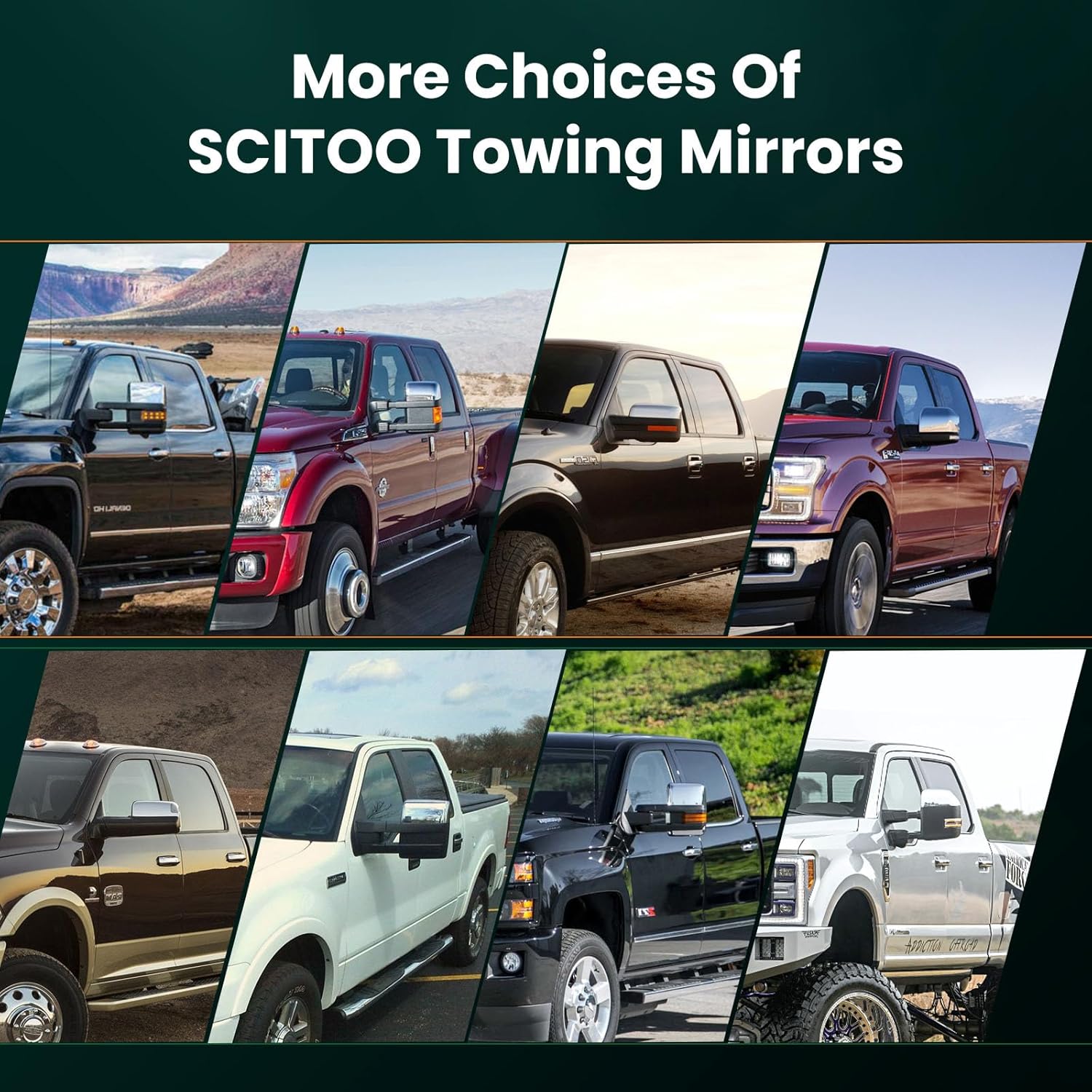 SCITOO – Espejos retrovisores laterales eléctricos para camioneta Ford F-150 modelos 2004 a 2014, con calefacción y direccionales