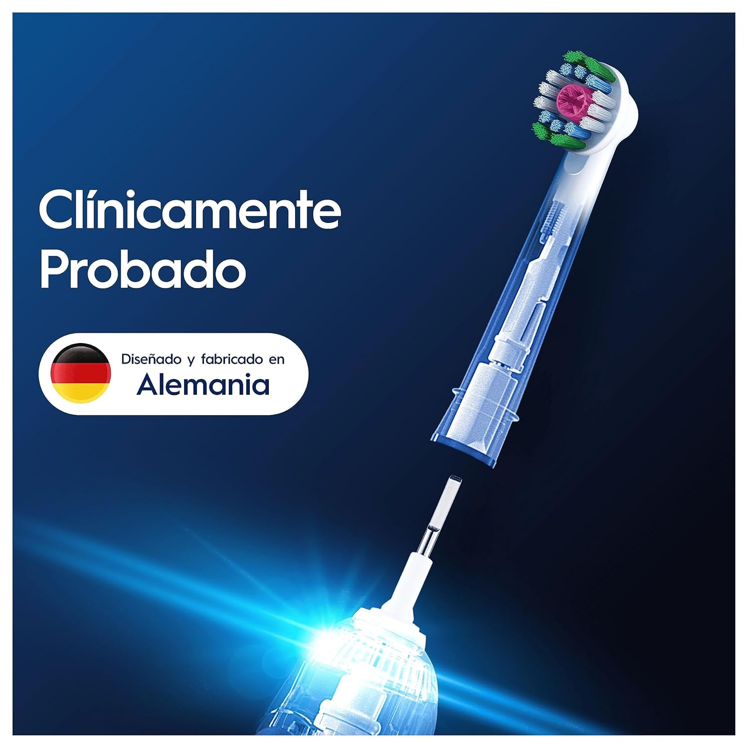 Oral-B Pro 3D – Cabezal de cepillo de dientes eléctrico, cerdas en forma de X y taza de pulido única para blanquear los dientes y eliminar manchas