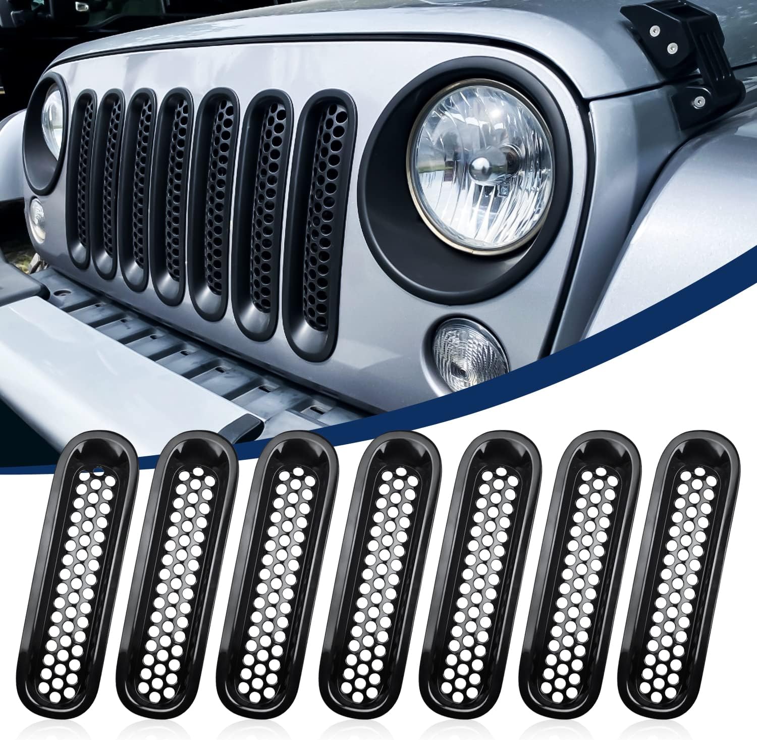 Protector de insertos de malla con clip para Wrangler JK 2007-2017