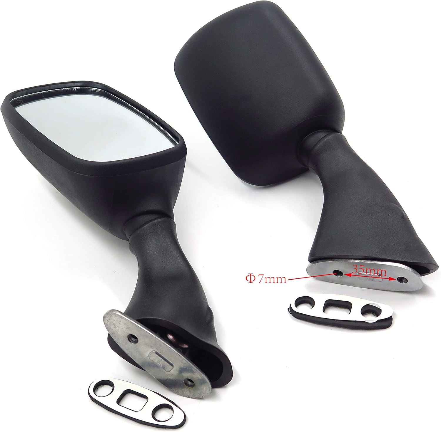 HTTMT MT305-BK – Espejos de repuesto OEM compatibles con Suzuki Gsxr600 750 1000 00-03 1300 R Hayabusa 1999-2020 negro