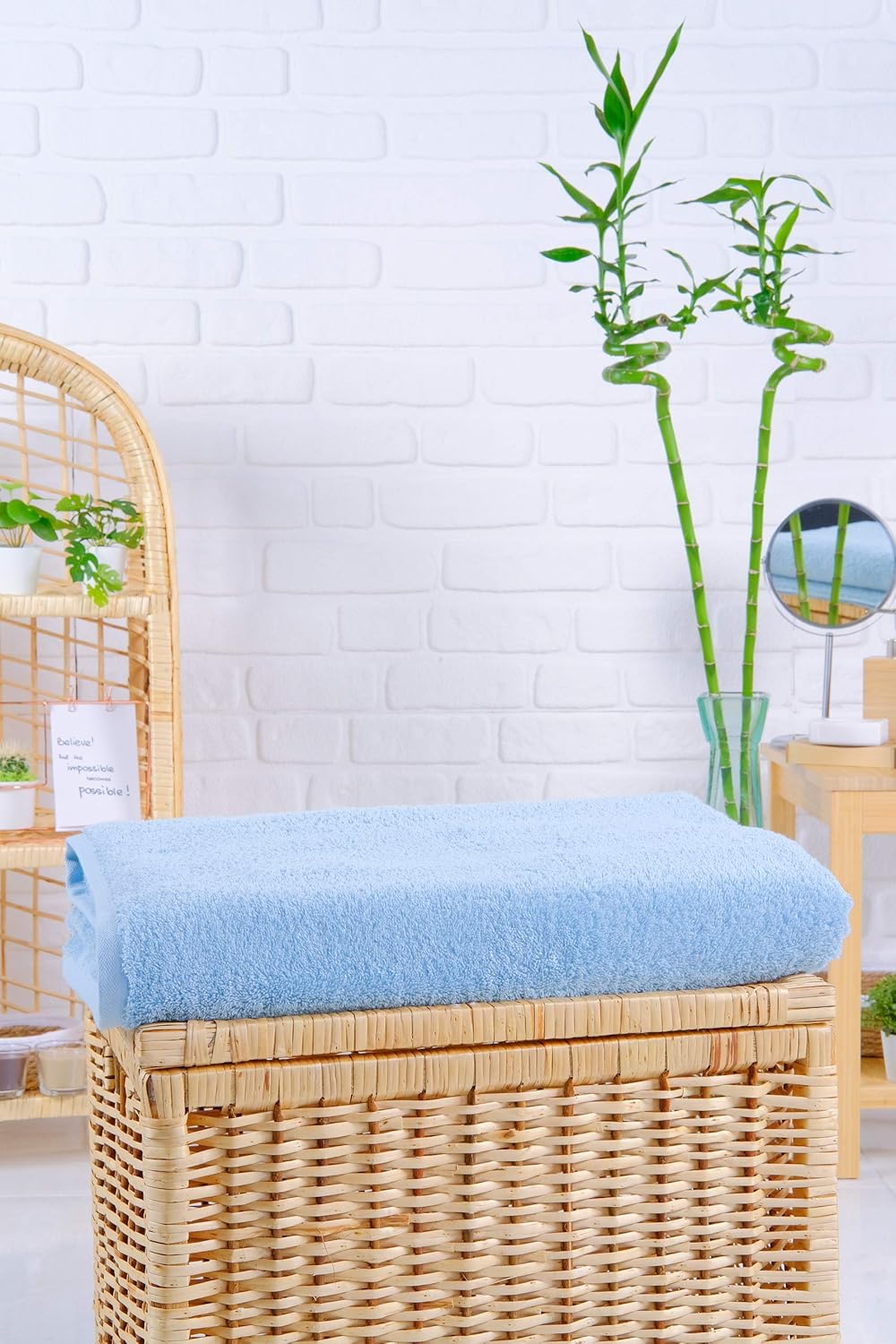 Toallas de algodón turco de lujo de fácil cuidado, extrasuaves y absorbentes, calidad de hotel y spa, toallas turcas de cocina y baño por LA’ HAM