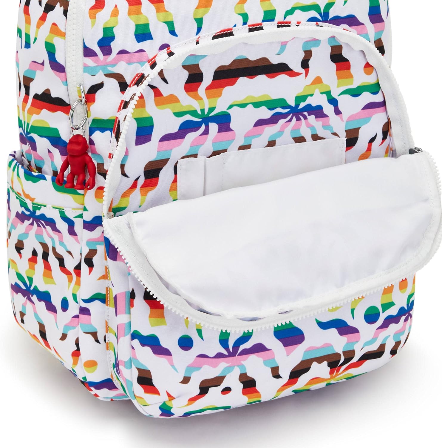 Kipling Mochila Seoul, Palma de arco iris., Seoul – Mochila para laptop de 15 pulgadas, duradera, espaciosa con correas acolchadas para el hombro,